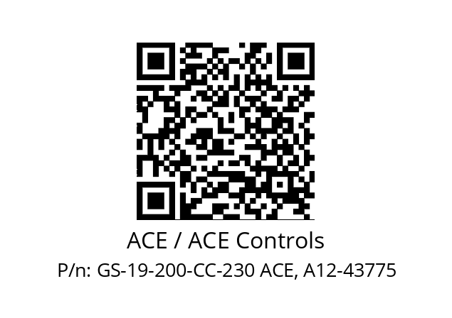   ACE / ACE Controls GS-19-200-CC-230 ACE, A12-43775