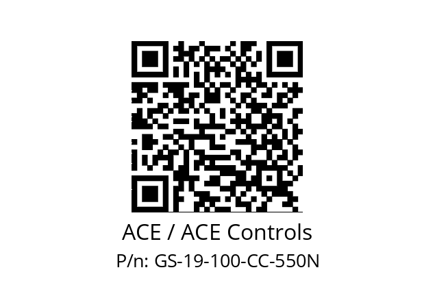   ACE / ACE Controls GS-19-100-CC-550N