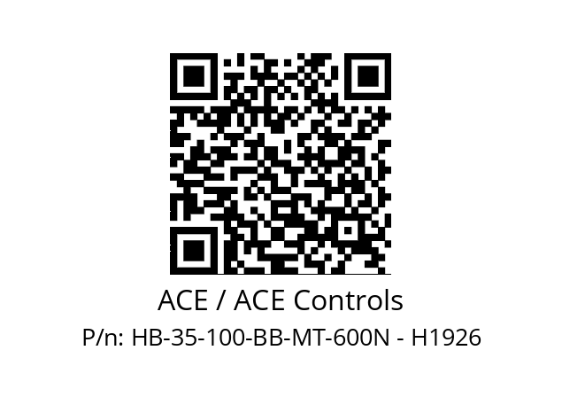   ACE / ACE Controls HB-35-100-BB-MT-600N - H1926