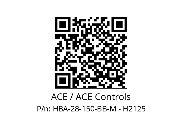   ACE / ACE Controls HBA-28-150-BB-M - H2125