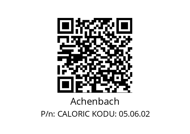   Achenbach CALORIC KODU: 05.06.02