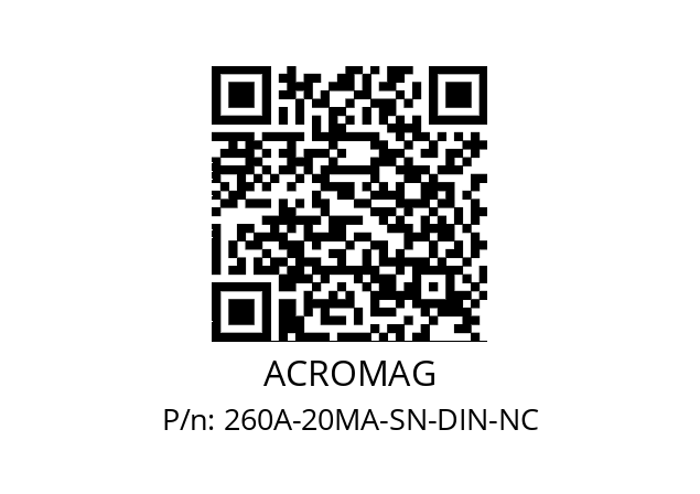   ACROMAG 260A-20MA-SN-DIN-NC