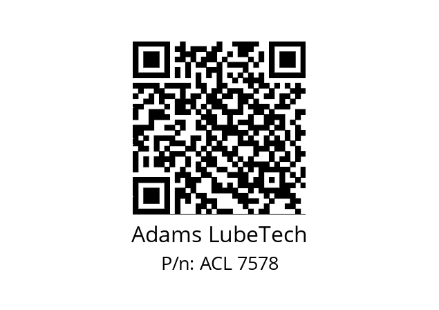   Adams LubeTech ACL 7578