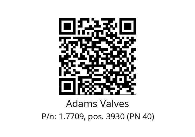   Adams Valves 1.7709, pos. 3930 (PN 40)