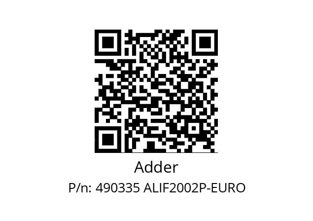   Adder 490335 ALIF2002P-EURO