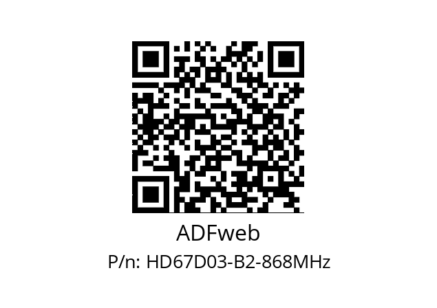   ADFweb HD67D03-B2-868MHz