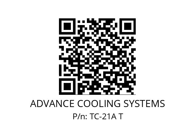   ADVANCE COOLING SYSTEMS TC-21A T