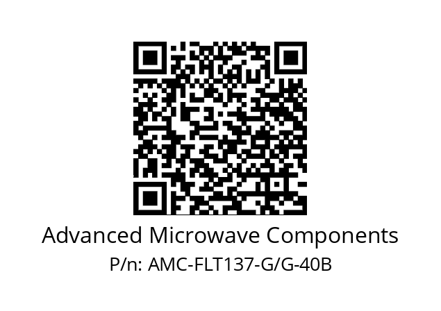   Advanced Microwave Components AMC-FLT137-G/G-40B