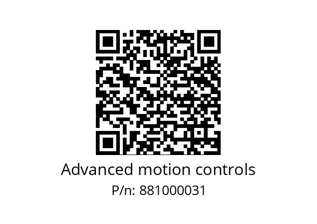  SRST80 Advanced motion controls 881000031