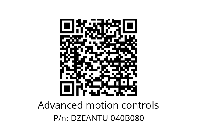   Advanced motion controls DZEANTU-040B080