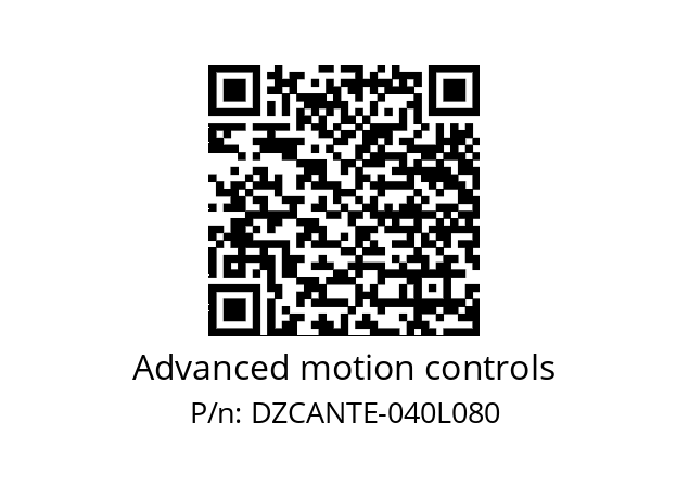   Advanced motion controls DZCANTE-040L080