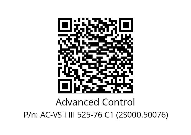   Advanced Control AC-VS i III 525-76 C1 (2S000.50076)