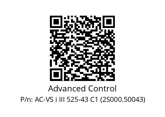   Advanced Control AC-VS i III 525-43 C1 (2S000.50043)