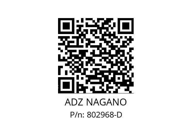   ADZ NAGANO 802968­D