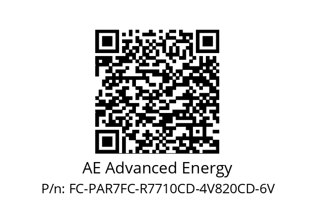   AE Advanced Energy FC-PAR7FC-R7710CD-4V820CD-6V