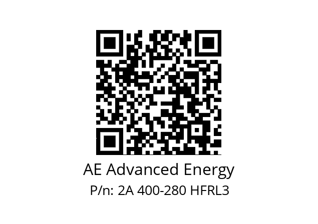   AE Advanced Energy 2A 400-280 HFRL3