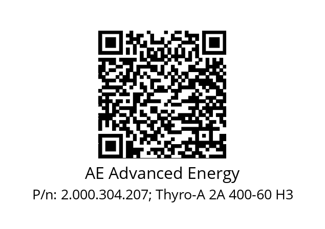   AE Advanced Energy 2.000.304.207; Thyro-A 2A 400-60 H3