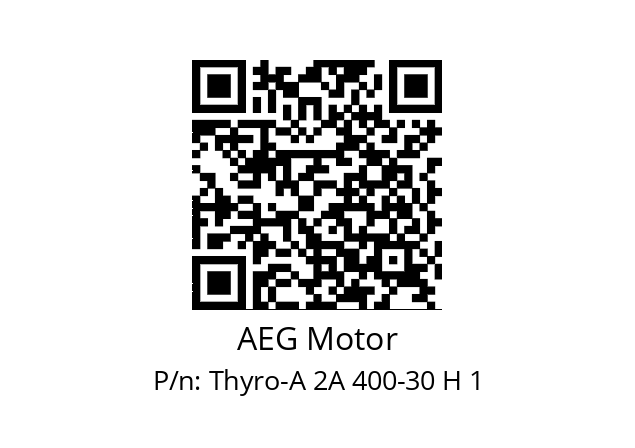   AEG Motor Thyro-A 2A 400-30 H 1