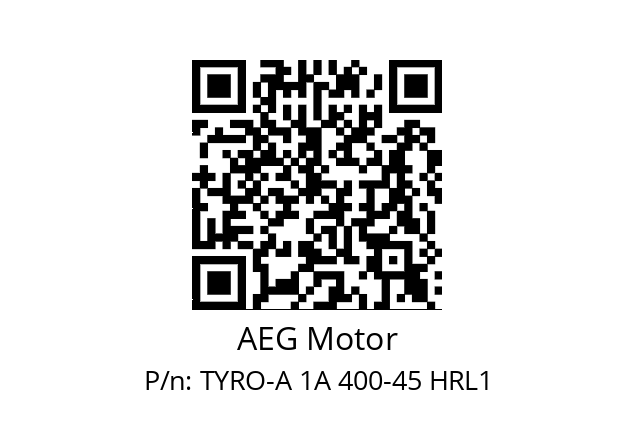   AEG Motor TYRO-A 1A 400-45 HRL1