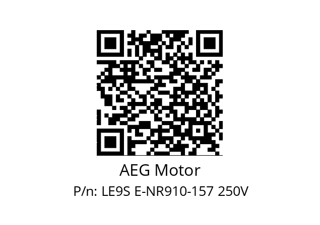   AEG Motor LE9S E-NR910-157 250V