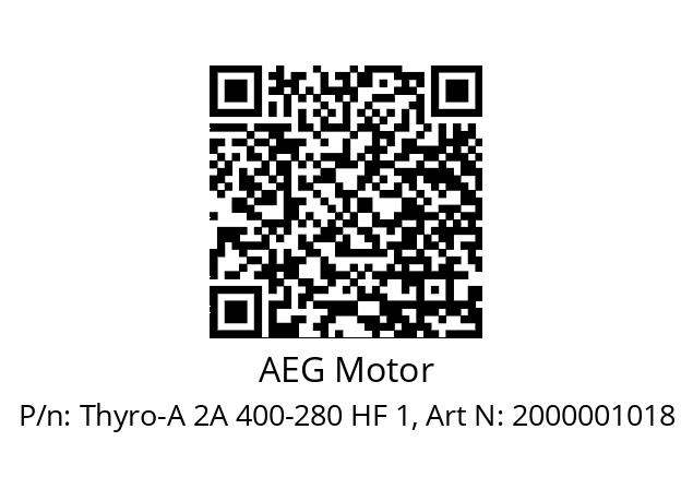   AEG Motor Thyro-A 2A 400-280 HF 1, Art N: 2000001018