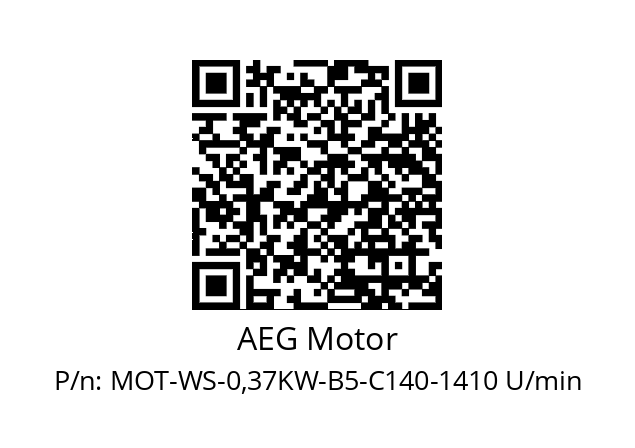   AEG Motor MOT-WS-0,37KW-B5-C140-1410 U/min