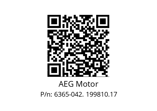   AEG Motor 6365-042. 199810.17