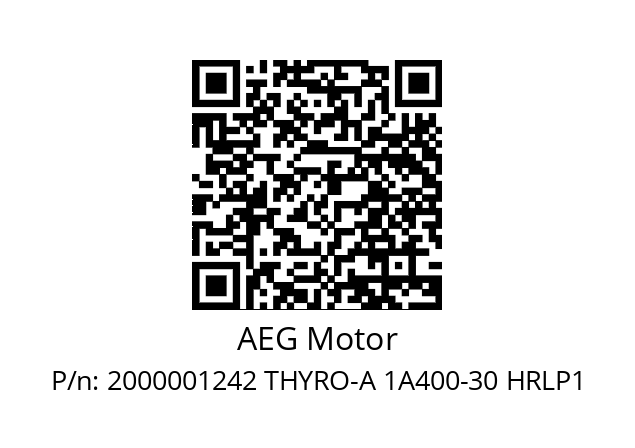   AEG Motor 2000001242 THYRO-A 1A400-30 HRLP1