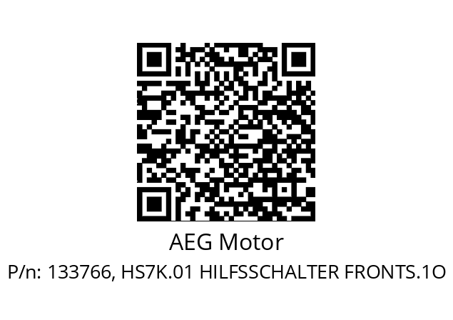   AEG Motor 133766, HS7K.01 HILFSSCHALTER FRONTS.1O