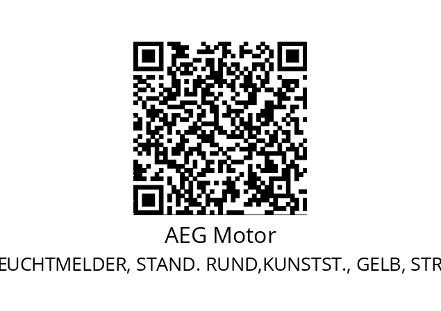   AEG Motor 185.803 LEUCHTMELDER, STAND. RUND,KUNSTST., GELB, STREUEND,FRONT