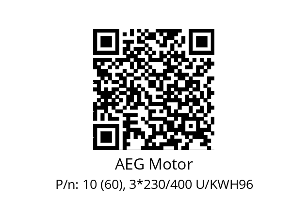   AEG Motor 10 (60), 3*230/400 U/KWH96