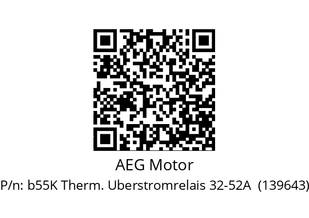   AEG Motor b55K Therm. Uberstromrelais 32-52A  (139643)