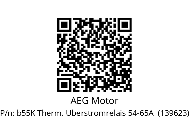   AEG Motor b55K Therm. Uberstromrelais 54-65A  (139623)