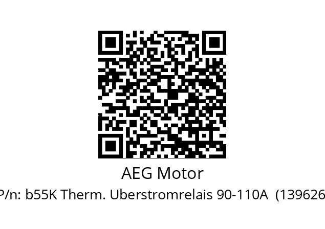   AEG Motor b55K Therm. Uberstromrelais 90-110A  (139626)