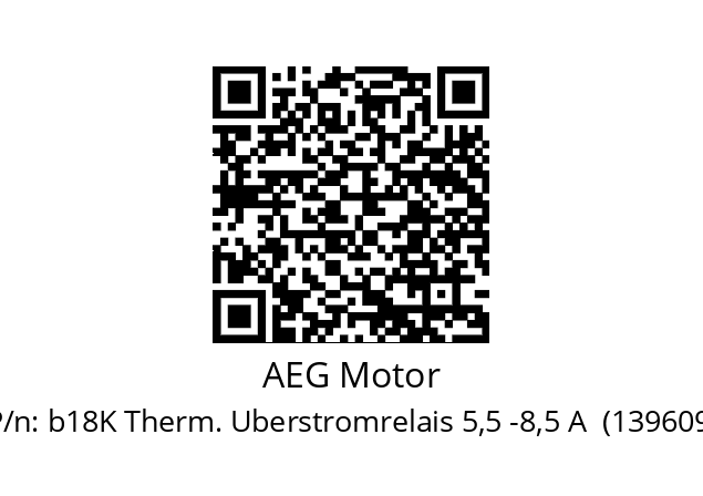   AEG Motor b18K Therm. Uberstromrelais 5,5 -8,5 A  (139609)