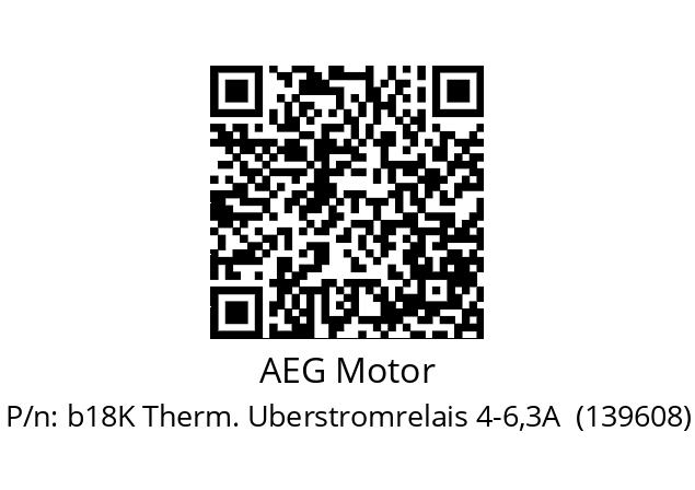   AEG Motor b18K Therm. Uberstromrelais 4-6,3A  (139608)