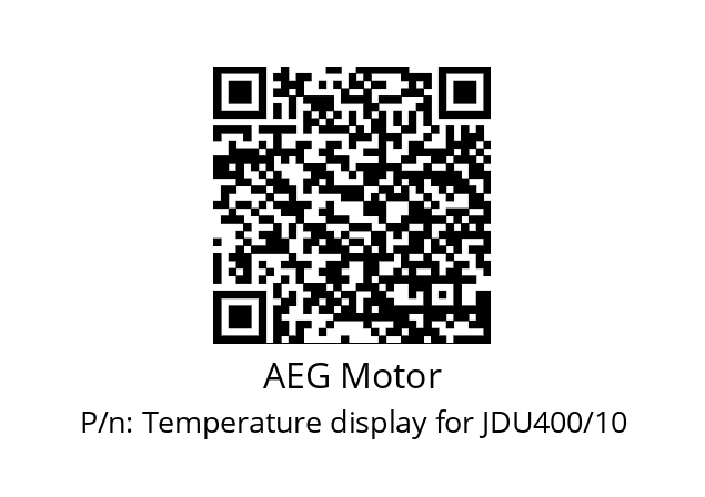   AEG Motor Temperature display for JDU400/10