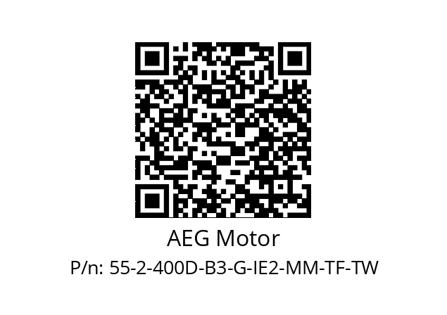   AEG Motor 55-2-400D-B3-G-IE2-MM-TF-TW