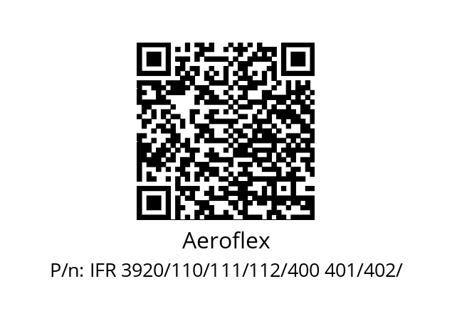   Aeroflex IFR 3920/110/111/112/400 401/402/