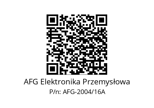   AFG Elektronika Przemysłowa AFG-2004/16A