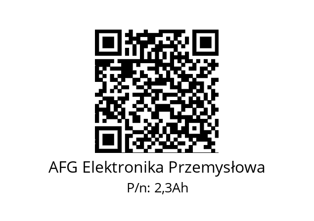   AFG Elektronika Przemysłowa 2,3Ah