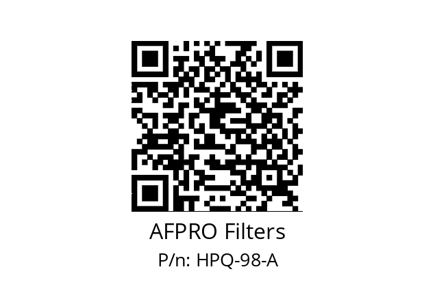   AFPRO Filters HPQ-98-A