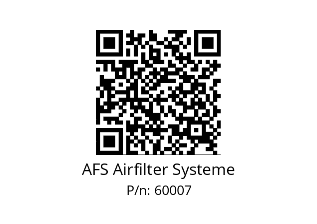   AFS Airfilter Systeme 60007