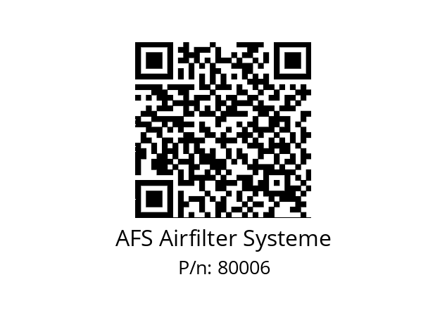   AFS Airfilter Systeme 80006