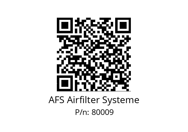   AFS Airfilter Systeme 80009