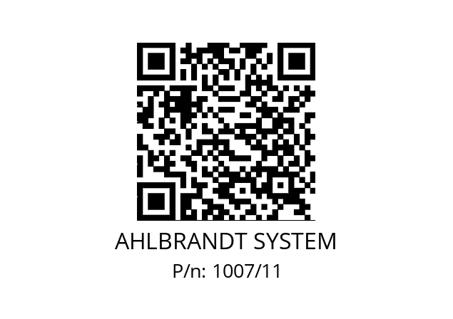   AHLBRANDT SYSTEM 1007/11