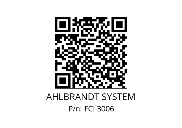   AHLBRANDT SYSTEM FCI 3006