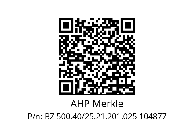   AHP Merkle BZ 500.40/25.21.201.025 104877