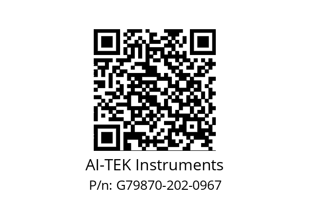   AI-TEK Instruments G79870-202-0967