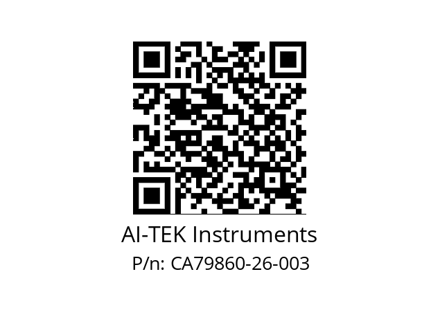   AI-TEK Instruments CA79860-26-003